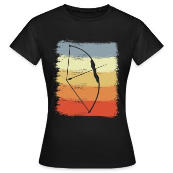 Arc et flèche vintage - T-shirt Femme - noir - Devant - AI Model Female 172 dark (172cm)