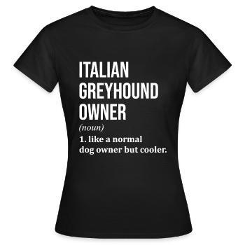 Greyhound Greyhound Greyhound - Women's T-Shirt - black - Front - AI Model Female 172 dark (172cm)