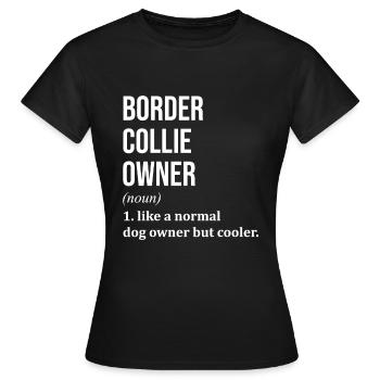 Border Collie Border Collie Border Collie - T-shirt Femme - noir - Devant - AI Model Female 172 dark (172cm)