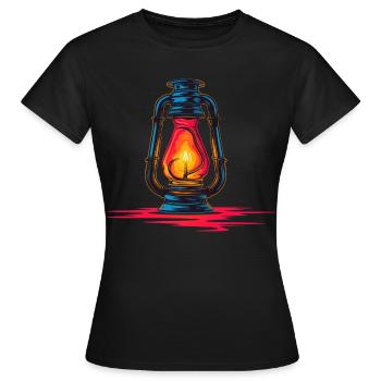 Lantern Steamwave - Women's T-Shirt - black - Front - AI Model Female 172 dark (172cm)