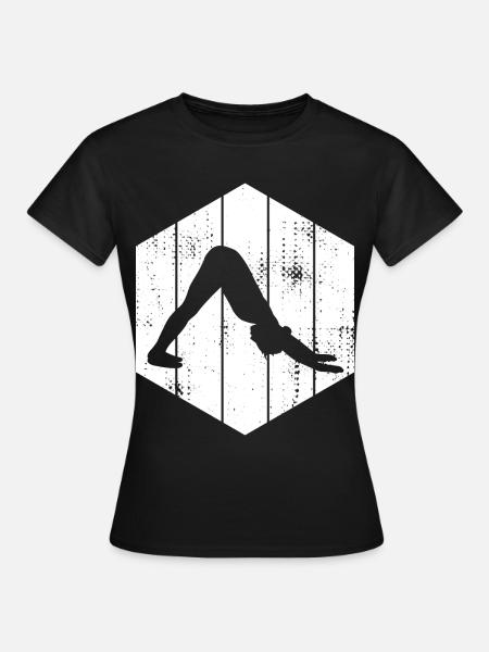 Yogini Skizze - Frauen T-Shirt - Schwarz