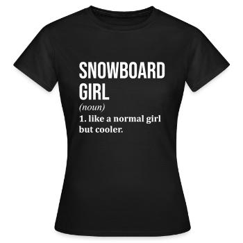 Snowboard Snowboard Snowboard - Frauen T-Shirt - Schwarz - Vorne - AI Model Female 172 dark (172cm)