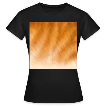 Fourrure de chat rouge - T-shirt Femme - noir - Devant - AI Model Female 172 dark (172cm)