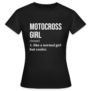 Motocross Motocross Motocross - Frauen T-Shirt - Schwarz - Vorne - AI Model Female 172 dark (172cm)