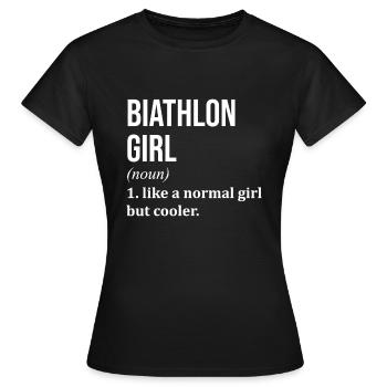 biathlon - T-shirt Femme - noir - Devant - AI Model Female 172 dark (172cm)