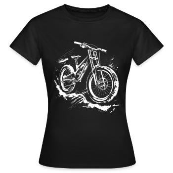 Dessin de vététiste - T-shirt Femme - noir - Devant - AI Model Female 172 dark (172cm)