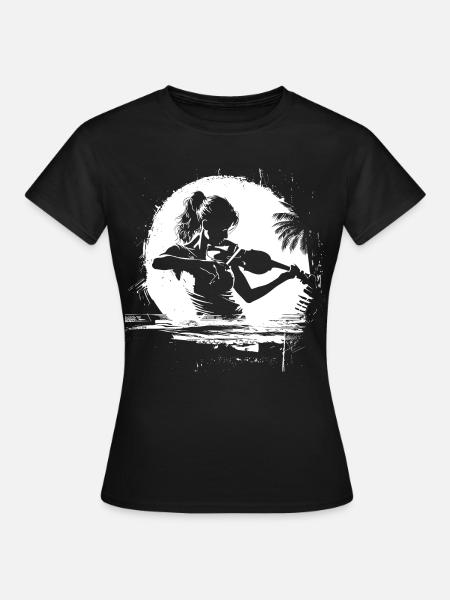 Weiblicher Violinist - Frauen T-Shirt - Schwarz