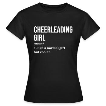Cheerleader Cheerleader Cheerleader - Frauen T-Shirt - Schwarz - Vorne - AI Model Female 172 dark (172cm)