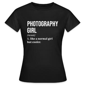 Photographie Photographie Photographie - T-shirt Femme - noir - Devant - AI Model Female 172 dark (172cm)
