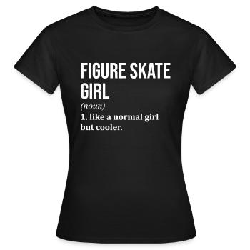 Patinage artistique Patinage artistique Patinage artistique - T-shirt Femme - noir - Devant - AI Model Female 172 dark (172cm)