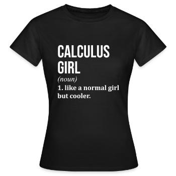 calcul - T-shirt Femme - noir - Devant - AI Model Female 172 dark (172cm)