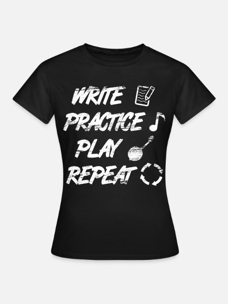 Lustiger Banjospruch - Frauen T-Shirt - Schwarz