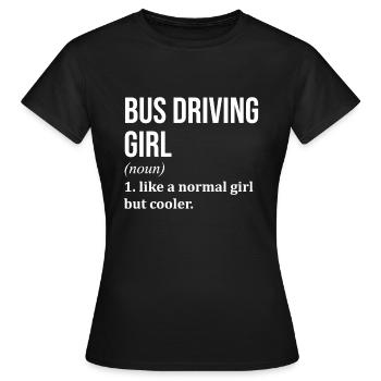 Chauffeur de bus Chauffeur de bus Chauffeur d’autobus - T-shirt Femme - noir - Devant - AI Model Female 172 dark (172cm)