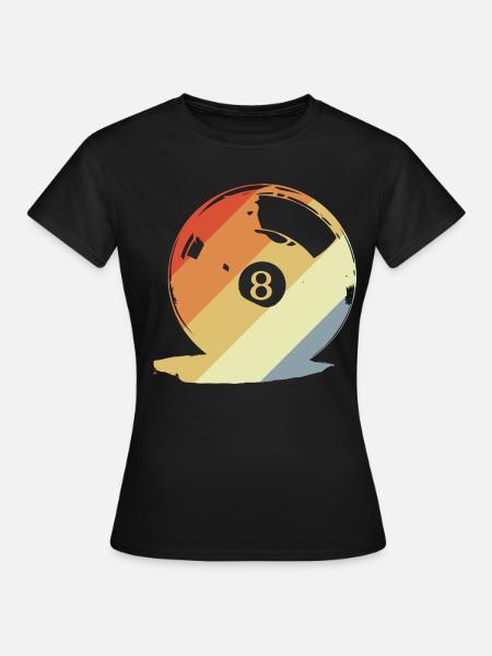 Retro Billardkugel Grafik - Frauen T-Shirt - Schwarz