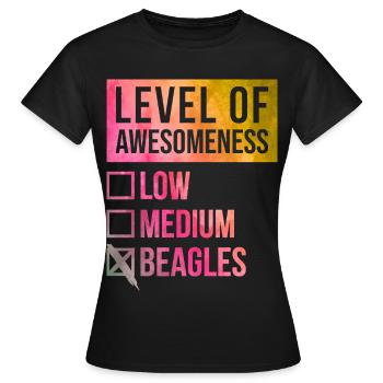 Beagle Beagle Beagle - T-shirt Femme - noir - Devant - AI Model Female 172 dark (172cm)