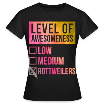 Rottweiler Rottweiler Rottweiler - T-shirt Femme - noir - Devant - AI Model Female 172 dark (172cm)