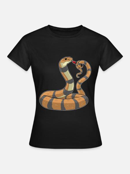 Schlange Lippenstift - Frauen T-Shirt - Schwarz