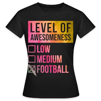 Football Football Football - T-shirt Femme - noir - Devant - AI Model Female 172 dark (172cm)