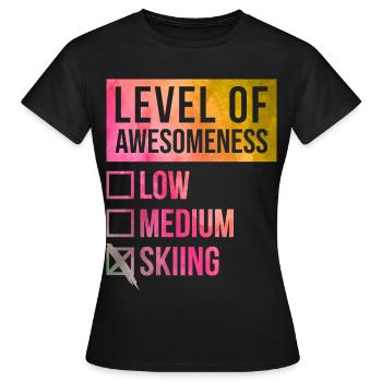 Ski Ski Ski - Frauen T-Shirt - Schwarz - Vorne - AI Model Female 172 dark (172cm)