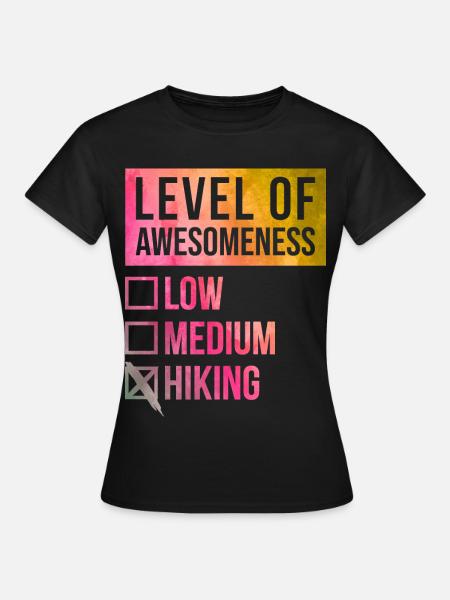 Wandern Wandern Wandern - Frauen T-Shirt - Schwarz