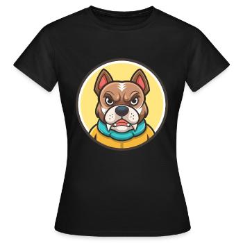 Chien de combat de Cordoba, dessin animé kawaii clipart - T-shirt Femme - noir - Devant - AI Model Female 172 dark (172cm)