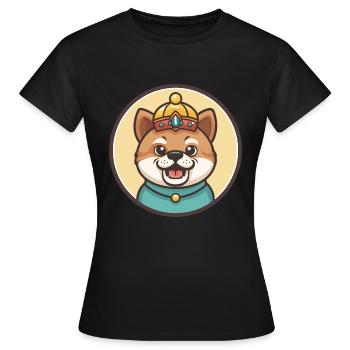 Chinese Imperial Dog Breed Cartoon Kawaii Clipart - Women's T-Shirt - black - Front - AI Model Female 172 dark (172cm)