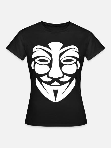 Anonymes Gesicht - Frauen T-Shirt - Schwarz