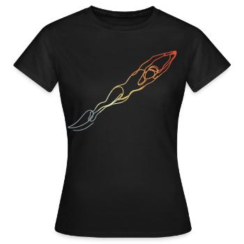 Schwimmen Retro Stil - Frauen T-Shirt - Schwarz - Vorne - AI Model Female 172 dark (172cm)