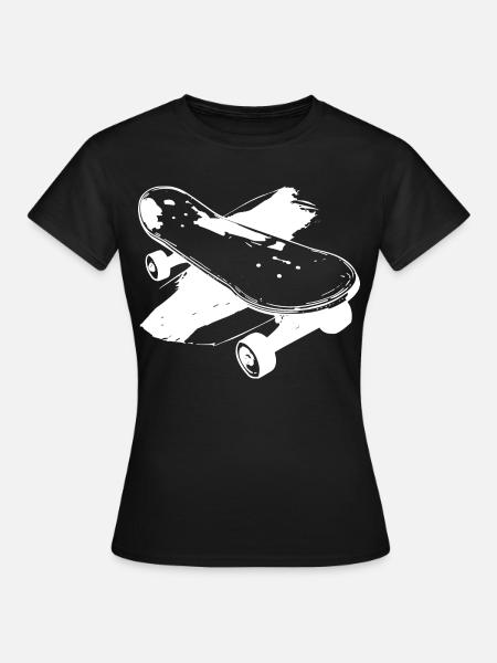 Skateboard Skizze - Frauen T-Shirt - Schwarz