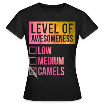Kamel Kamel Kamel - Frauen T-Shirt - Schwarz - Vorne - AI Model Female 172 dark (172cm)