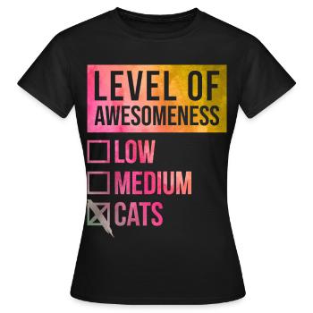Chat Chat Chat Chat - T-shirt Femme - noir - Devant - AI Model Female 172 dark (172cm)