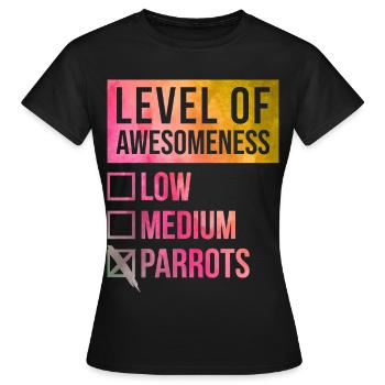 Perroquet Perroquet Perroquet - T-shirt Femme - noir - Devant - AI Model Female 172 dark (172cm)