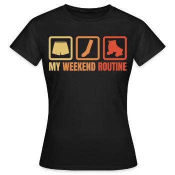 Weekend with roller skates - Women's T-Shirt - black - Front - AI Model Female 172 dark (172cm)