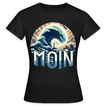 Hello Northern Germany - Women's T-Shirt - black - Front - AI Model Female 172 dark (172cm)
