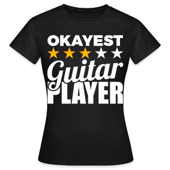 Guitariste moyen - T-shirt Femme - noir - Devant - AI Model Female 172 dark (172cm)
