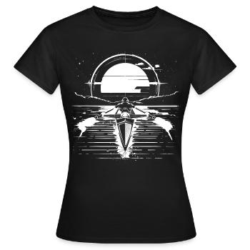 Row - Women's T-Shirt - black - Front - AI Model Female 172 dark (172cm)