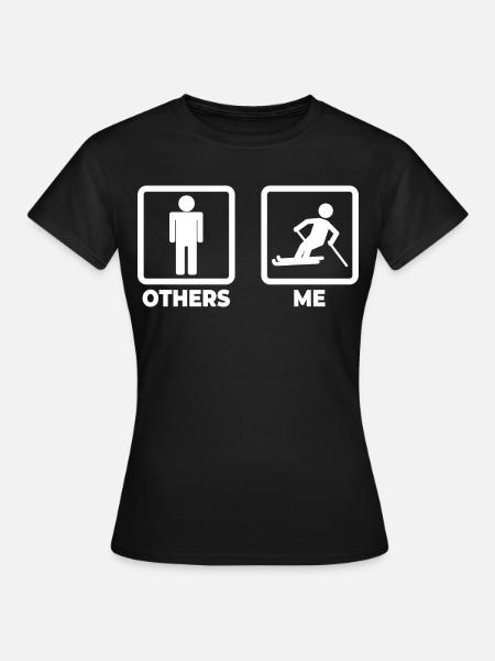 Skifahrer Witz - Frauen T-Shirt - Schwarz