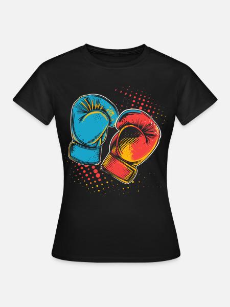 Boxhandschuhe Grafik - Frauen T-Shirt - Schwarz
