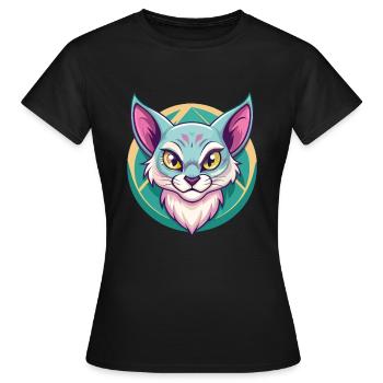 Australian Mist Cat Breed Cartoon Kawaii Animal - Women's T-Shirt - black - Front - AI Model Female 172 dark (172cm)
