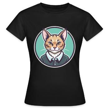 Australian Mist Cat Breed Cartoon Kawaii Animal - Women's T-Shirt - black - Front - AI Model Female 172 dark (172cm)