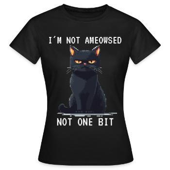 Je ne suis pas amy pixelart grimmige katze pixel - T-shirt Femme - noir - Devant - AI Model Female 172 dark (172cm)