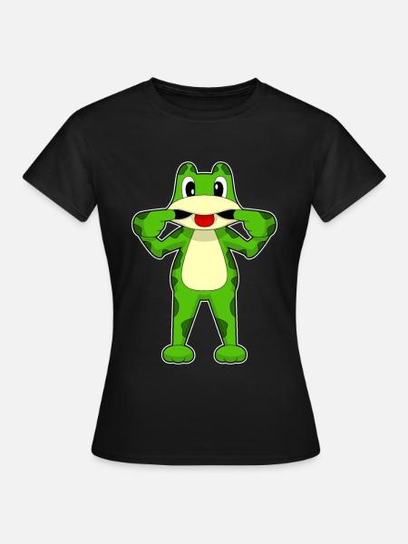 Lustiger Frosch - Frauen T-Shirt - Schwarz