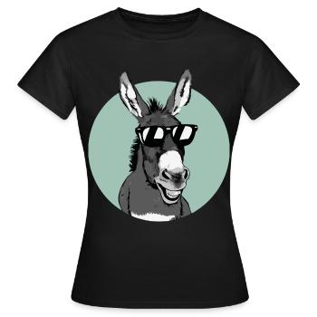 Donkey Donkey Mule Muli - Women's T-Shirt - black - Front - AI Model Female 172 dark (172cm)