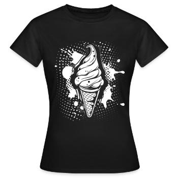 Softeis - Frauen T-Shirt - Schwarz - Vorne - AI Model Female 172 dark (172cm)