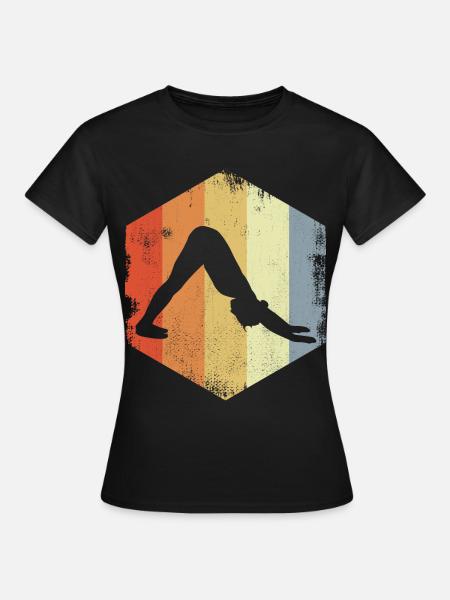 Yogini Zeichnung - Frauen T-Shirt - Schwarz