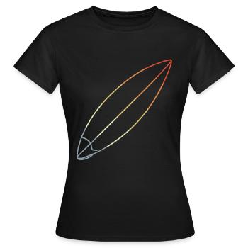 Planche de surf - T-shirt Femme - noir - Devant - AI Model Female 172 dark (172cm)