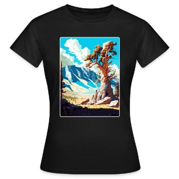 Affiche de voyage du parc national du Grand Bassin - T-shirt Femme - noir - Devant - AI Model Female 172 dark (172cm)