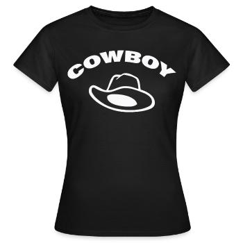 COWBOY - Frauen T-Shirt - Schwarz - Vorne - AI Model Female 172 dark (172cm)