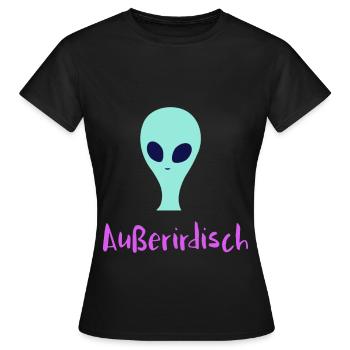 Mystérieux extraterrestre - T-shirt Femme - noir - Devant - AI Model Female 172 dark (172cm)