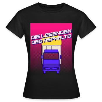 Légendes de l’asphalte - T-shirt Femme - noir - Devant - AI Model Female 172 dark (172cm)